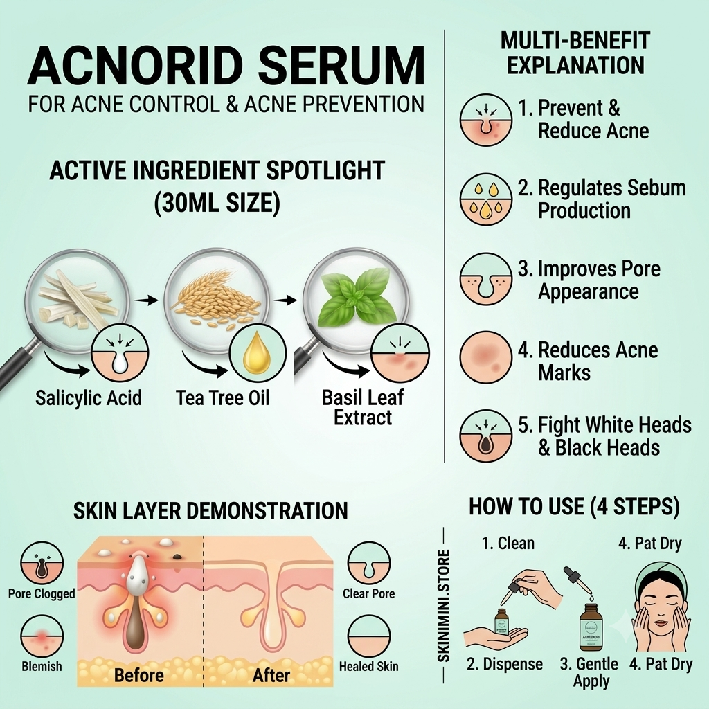 ACNORID ANTI ACNE SERUM 30ML FOR ACNE PROTECTION