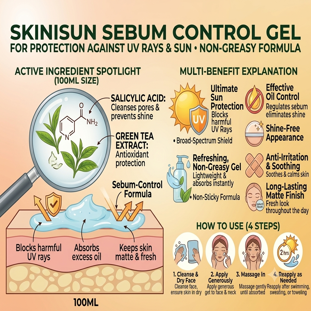 SKINISUN SEBUM CONTROL GEL 100ML FOR SUN RAYS PROTECTION